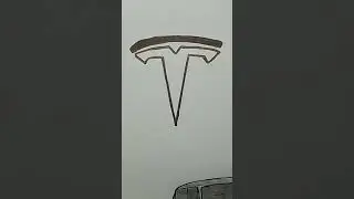 How to draw a Tesla car icon #drawing #car