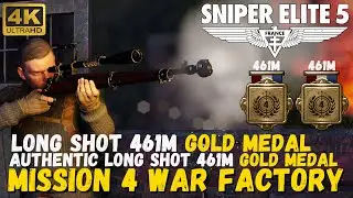 Sniper Elite 5 Mission 4 Authentic Long Shot Gold Medal/4K