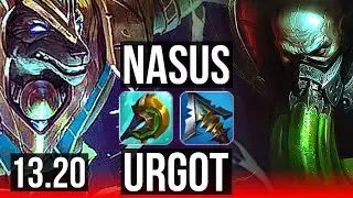 NASUS vs URGOT (TOP) | 1300+ games, 4/2/8, 1.0M mastery | NA Diamond | 13.20