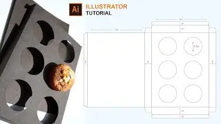 Cake Tray Dai drawing in illustrator / Ecommerce box Dai drawing / Cake Box Tray Dai drawing