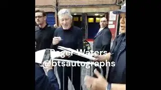 Roger Waters signing autographs in London