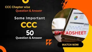 CCC Spreadsheet Question & Answer Chapter -4 #ccc #spreadsheet etechcomputer-official