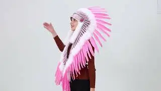 Indian Feather Headdress!Masquerade Mask!Feather Fascinator! Costume Couture!Party Headwear!