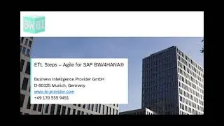 ETL Steps - Agile for SAP BW/4HANA&reg;
