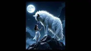 Petting the wolf and bonding.