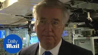 Michael Fallon visits HMS Vigilant at Faslane naval base - Daily Mail