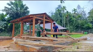 CUONG & LAN and their neighbor completed the entire house frame on a warm winter afternoon.