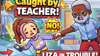 Liza skips studying to play at school 😅📱 but the bearded teacher catches her. @TocaAidarAli 
