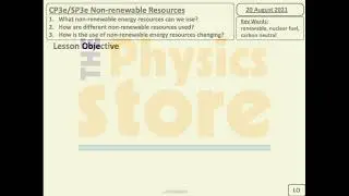 CP3e SP3e Non renewable Resources