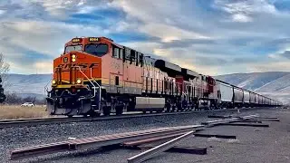 Central Washington Freight Trains: Grain Trains and MEGA Grain Trains!!!