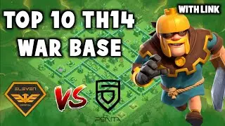 Top 10 Th14 War Base with Link | Eleven Original vs Penta & Tribe Gaming vs Repotted Gaming Bases