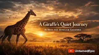A Giraffe’s Quiet Journey Across the African Savanna