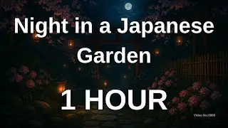 Tranquil Japanese Garden at Night – Candle Lights and Gentle Wind | #0009