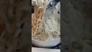 Mixing Alfredo Pasta! #shortvideo #satisfying #asmarsounds #viralshort