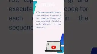 For Loop #phython #python3 #loop #forloop #study #education #graduation #computerlanguage #while