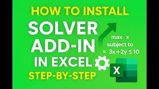 How to Add Solver Add-in in Excel