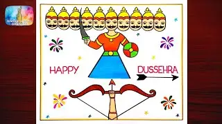 How To Draw Ravan Step By Step| Easy Ravan Drawing| Happy Dussehra Drawing| Ravan Drawing