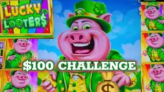 Looting for Gold!! $100 Challenge on Lucky Looters Slot!!