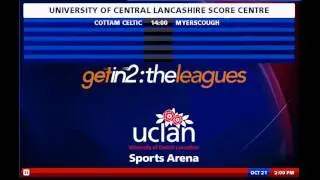 UCLan Score Centre:  RESULTS 14 OCT 2015 &  FIXTURES 21 OCT 2015