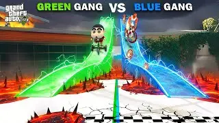 Frankline Blue Gang Vs Schinchan Green Gang Monster Cycle Chhalenge In Gta 5