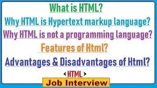 1. What is Html? Why Html is Hypertext Markup Language & Why Html is Not a Programming Language?