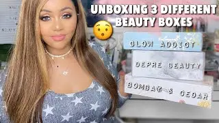 UNBOXING 3 DIFFERENT BEAUTY BOXES: DEPRE BEAUTY , GLOW ADDICT BEAUTY, & BOMBAR & CEDAR