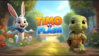Timo vs Flash 🐢⚡ | The Forest Race Challenge! | Rabbit vs tortoise Race | Kids Moral Story