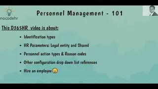 05 - D365HR101 - Personnel Management 101