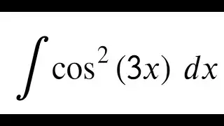 integral por partes de coseno cuadrado de 3x