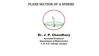 Plane Section of a Sphere | Radius of Circle made by the intersection of a Sphere and a Plane