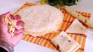 خبز التورتيلا السريع؟!بالماء المغلى بمقادير مضبوطة👌سهل سريع وناجح%لن تشتريه بعداليوم💪🏻pain tortilla