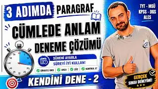 📌 32) Cümlede Anlam Deneme Çözümü - Kendini Dene 2 | 3 Adımda Paragraf