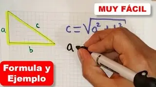 Como sacar la HIPOTENUSA de un TRIANGULO RECTANGULO 📐