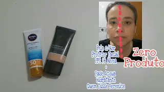 Testando Protetor Facial com Cor da Nivea + Segunda Aplica&ccedil;&atilde;o da Nova Base Acqua Hidratante da QDB