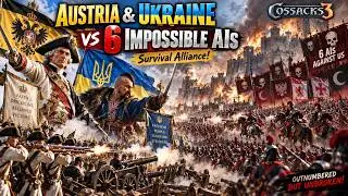Cossacks 3: Ukraine & Bavaria vs 4 Impossible AIs &ndash; Iron Alliance Challenge!
