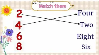 Match numbers | counting numbers |Match numbers with their spelling  lkg ukg math worksheet for kids