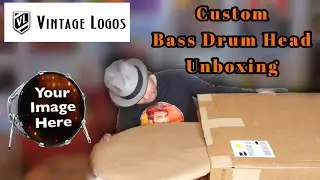 Vintage Logos Custom Bass Drum Head Unboxing