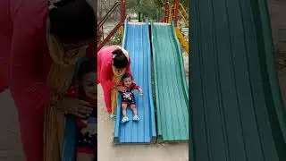Playing in park| slider in park| Indri park slider| #slider #babyslittlethings #babyjhula #babycat