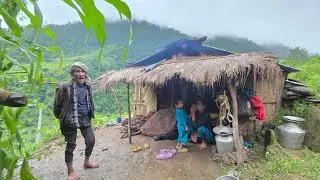 Daily Life in Remote Nepal Hills | Rainey Day, Tradition, Nature & Food