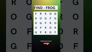 Find FROG in this word search 🔎 #WordSearch #BrainChallenge #FindTheWord #HiddenWord #puzzletime