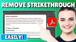 How to remove strikethrough in pdf using Adobe acrobat