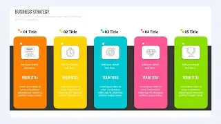 Create 5 Options Simple Business Infographic Slide in PowerPoint