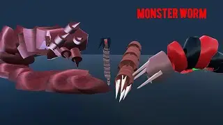 Real Worm, Death Monster, God Worm, Sandworm 3D Size Comparison #monster 