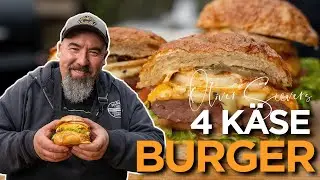 4 KÄSE BURGER – Mehr Käse geht nicht! 🧀🤤