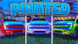 INSANE PAINTED FORD F-150 RLE DLC On Rocket League! Full Showcase