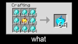 Minecraft wait what meme part 62 (diamond apple)