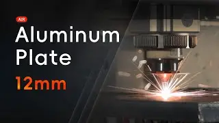 12mm aluminum square tube cutting (air) #laser #lasercutting #aluminum #metal #pipe