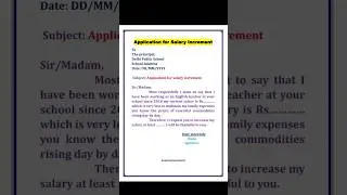 Application for Salary Increment #teacher #teaching #globaleducation  #explore #shorts #video #2024