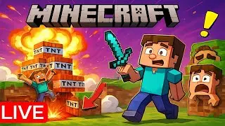 Minecraft but 😱 falling pickaxe tnt #shorts