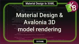 C#/WPF/Avalonia - Material Design and Avalonia 3D model rendering